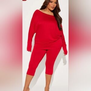 Fashion Nova Red Lounge Set